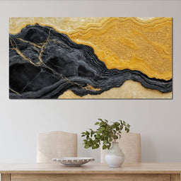 Black Marble Gold Drift - TooplesArt - NicheCanvas
