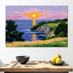 Golden Horizon Seaside Dreams - NicheCanvas