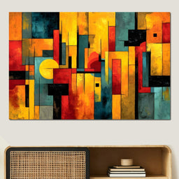 Geometric Dawn Spectrum - NicheCanvas