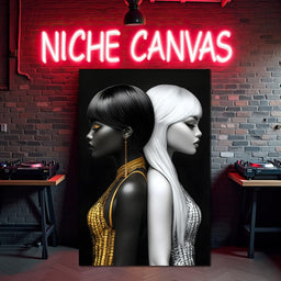 Contrasting Echoes Harmony - NicheCanvas