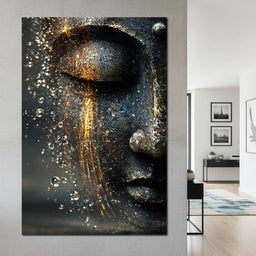  Golden Tranquil Buddha Flow Mirror - NicheCanvas