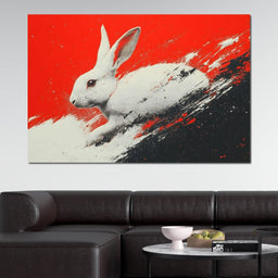 Bunny Running Wild In Vivid Dreams - NicheCanvas