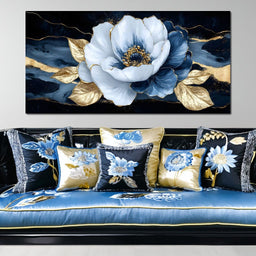 Golden Petals Midnight Harmony - NicheCanvas