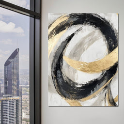 Golden Flow Rhythms - NicheCanvas