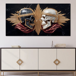 Royal Duality Marble Skull Gold - NicheCanvas