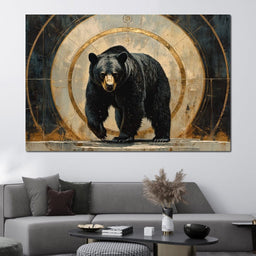 Majestic Bear Golden Portal - NicheCanvas