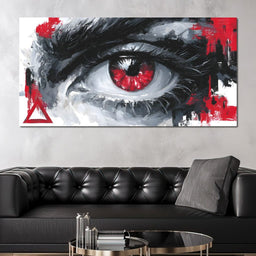 Fiery Iris Abstract Eye Storm - NicheCanvas