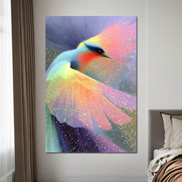 Radiant Feathered Aurora Soar - NicheCanvas