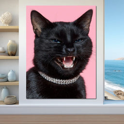 Fierce Feline Elegance Glam - NicheCanvas