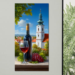 Sunlit Courtyard & Wine Cup - NicheCanvas