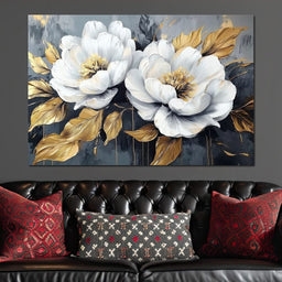 Golden Petals Harmony - Wildrose Creations - NicheCanvas