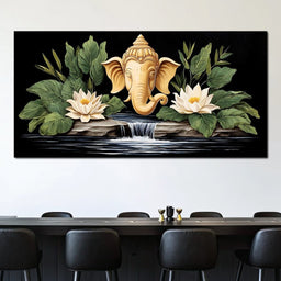 Tranquil Ganesh Divinity Reverie - NicheCanvas