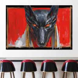 Ancient Jackal Pharaoh Sentinel - NicheCanvas