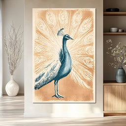 Gilded Plumes Of The Regal Display - NicheCanvas