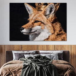 Crowned Fox Majesty Reign - NicheCanvas