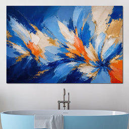 Cobalt Flowerstorm - TooplesArt - NicheCanvas
