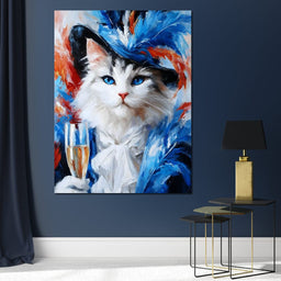 Feathers Feline Elegance - NicheCanvas