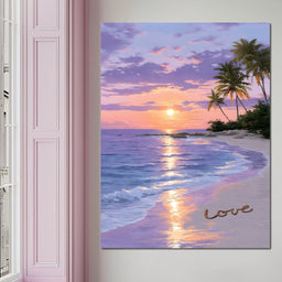 Tropical Dusk Serenity Love - NicheCanvas