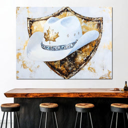Golden Maple Leaf Western Hat - NicheCanvas