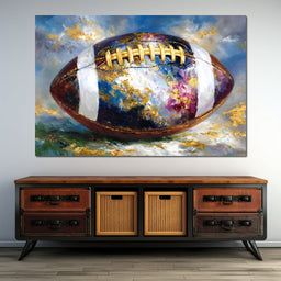 Golden Gridiron Glory Ball - NicheCanvas