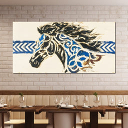 Galloping Essence of Blue - Alicia Smith - NicheCanvas