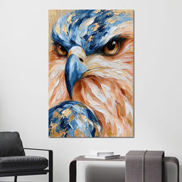 Golden Gilded Raptor Focus - NicheCanvas