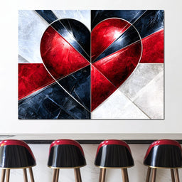 Fractured Pulse of Passion - NicheCanvas