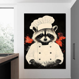 Chef Raccoon's Culinary Adventure - NicheCanvas