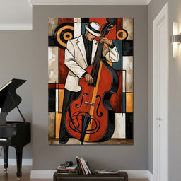 Cool Jazz Rhythm And The Upright Bass - NicheCanvas