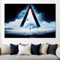 Ascending Through Celestial Mists - NicheCanvas