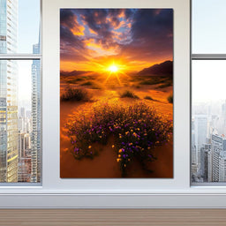 Golden Horizon Meadow Bloom - NicheCanvas