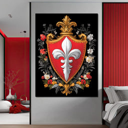 Regal Fleur De Lys Heraldry - NicheCanvas