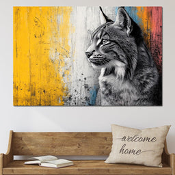 Majestic Wildcat Reflections - NicheCanvas