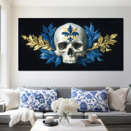 Fleur Skull Baroque Elegance - NicheCanvas