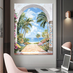 Tropical Archway Escape - NicheCanvas