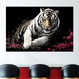 Snow Tiger Petal Shadow - NicheCanvas