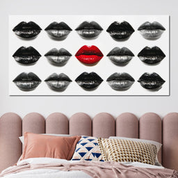 Sensual Lips Bold Defiance - NicheCanvas