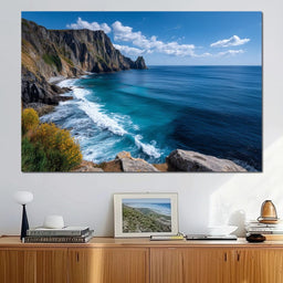 Majestic Coastal Cliffs View - NicheCanvas