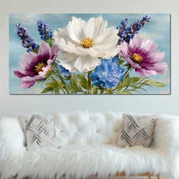 Pastel Meadow Floral Breeze - NicheCanvas