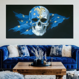 Sapphire Stars Sovereign Skull - NicheCanvas
