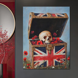 Union Legacy Skull Poppies - NicheCanvas