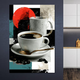 Morning Rituals Within Geometric Forms - NicheCanvas