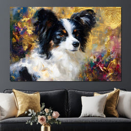 Golden Papillon Portrait Glow - NicheCanvas