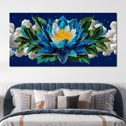 Starfield Lotus Radiance - NicheCanvas