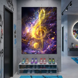 Celestial Gold Melody Stream - NicheCanvas