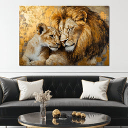 Golden Lions - NicheCanvas