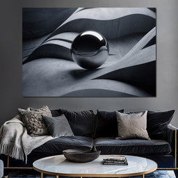 Black Mirror Sphere - TooplesArt - NicheCanvas