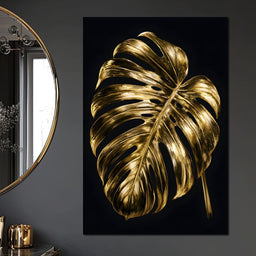 Gilded Foliage Night Study - NicheCanvas