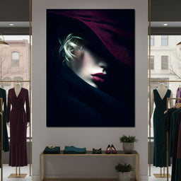 Noir Allure Under Silk Brim - NicheCanvas