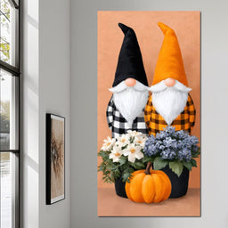 Plaid Gnome Harvest Gathering - NicheCanvas